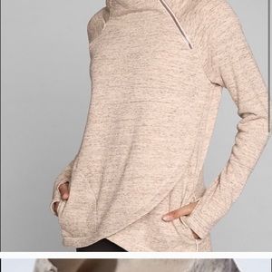 Cozy Rose Gold Athleta Karma Asymmetrical Pullover